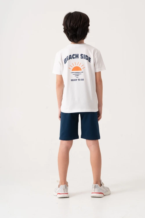 Beach Side Sırt Baskılı Erkek Çocuk Takım 50605