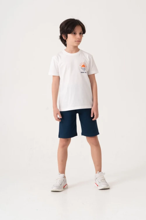 Beach Side Sırt Baskılı Erkek Çocuk Takım 50605