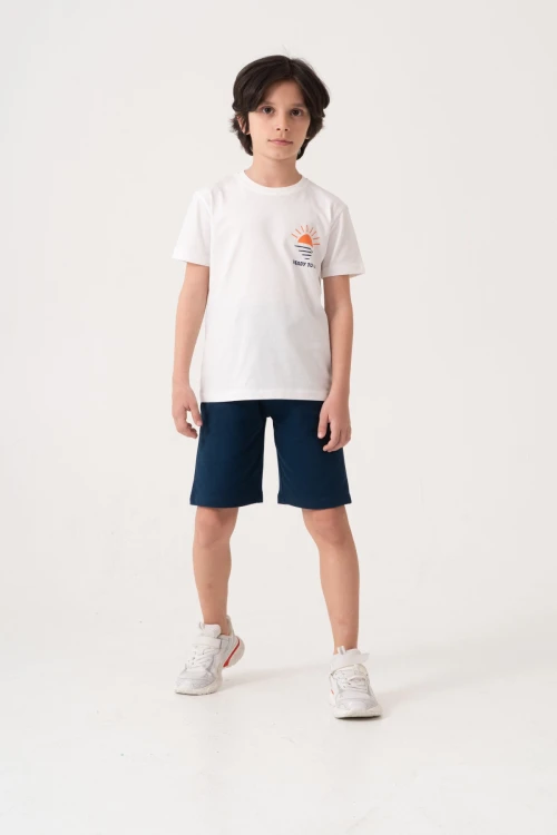 Beach Side Sırt Baskılı Erkek Çocuk Takım 50605