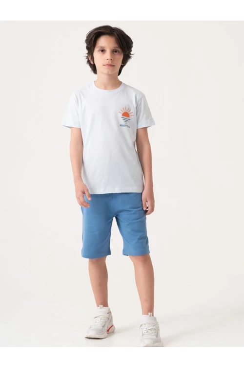Beach Side Sırt Baskılı Erkek Çocuk Takım 50605