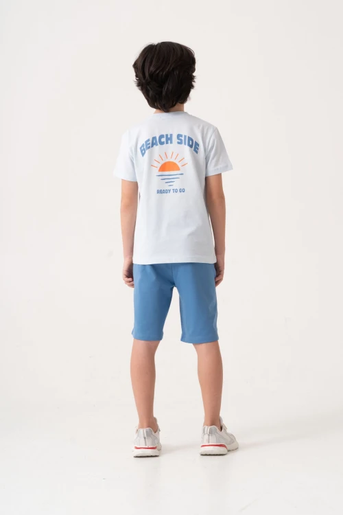 Beach Side Sırt Baskılı Erkek Çocuk Takım 50605