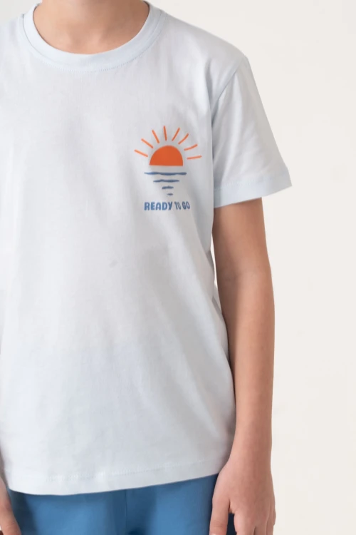 Beach Side Sırt Baskılı Erkek Çocuk Takım 50605