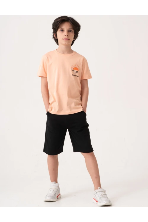 Beach Side Sırt Baskılı Erkek Çocuk Takım 50605