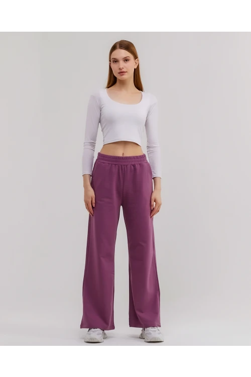 Beli Lastikli Bol Paça  Kadın Eşofman Altı N003