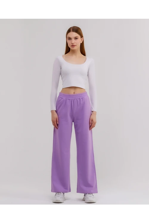 Beli Lastikli Bol Paça  Kadın Eşofman Altı N003