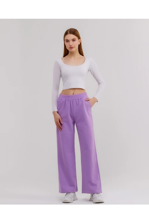 Beli Lastikli Bol Paça  Kadın Eşofman Altı N003