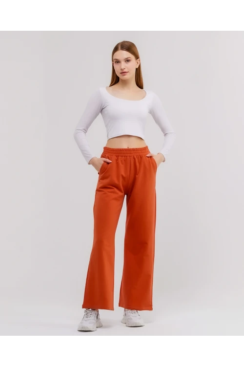 Beli Lastikli Bol Paça  Kadın Eşofman Altı N003