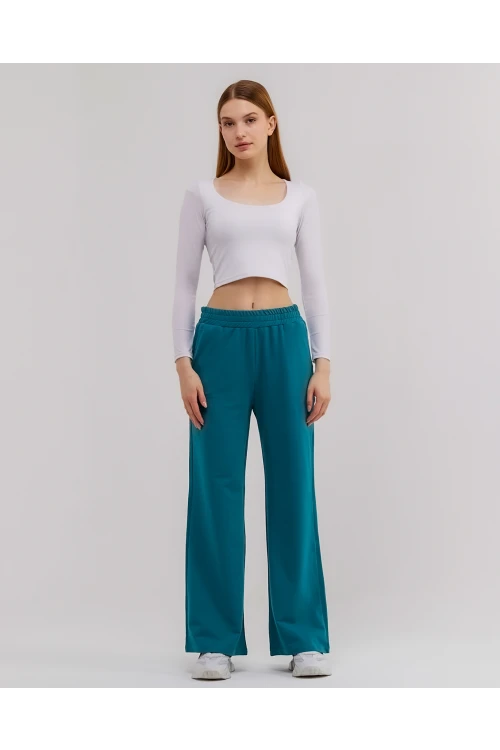 Beli Lastikli Bol Paça  Kadın Eşofman Altı N003