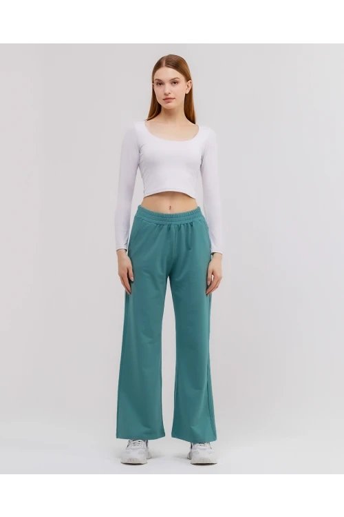 Beli Lastikli Bol Paça  Kadın Eşofman Altı N003