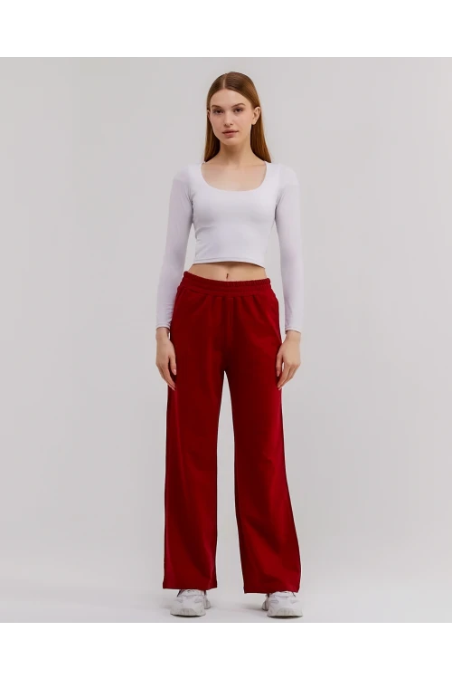 Beli Lastikli Bol Paça  Kadın Eşofman Altı N003