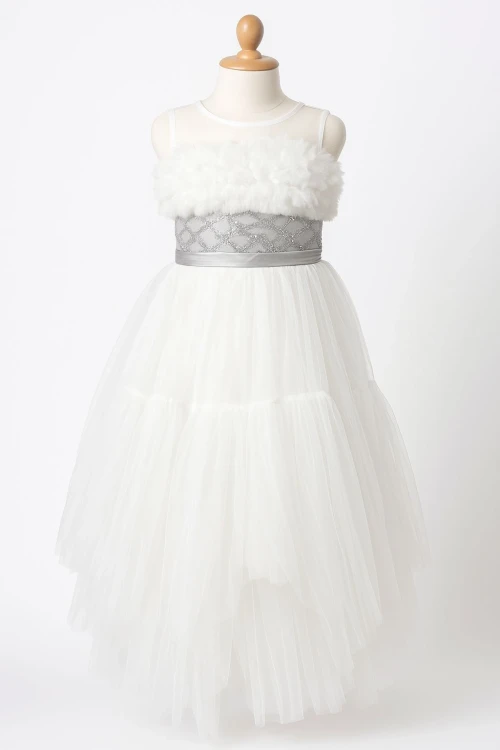 Beli Taşlı Askılı Abiye 2303