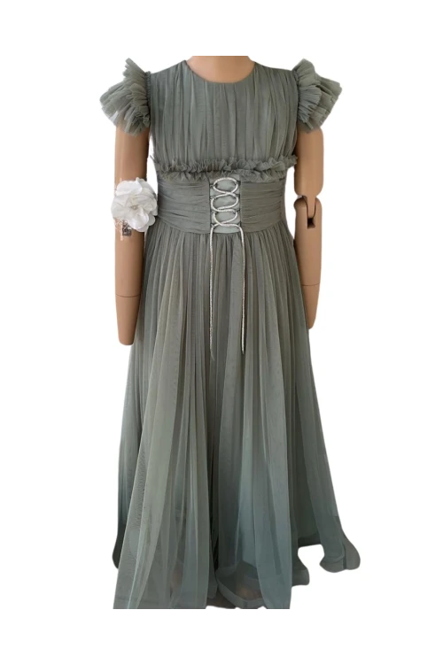 Beli Taşlı Püsküllü Abiye 3005