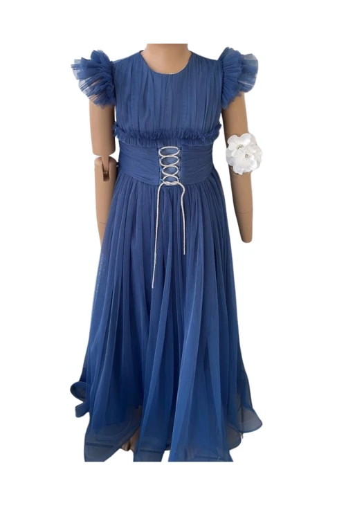 Beli Taşlı Püsküllü Abiye 3005