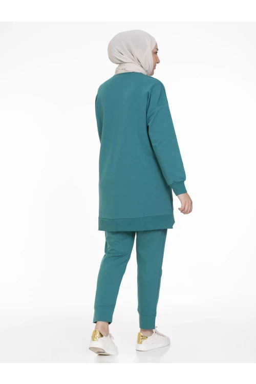 Bisiklet Yaka Düz Uzun Kollu Kadın Tunik N001