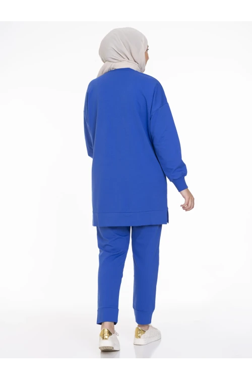 Bisiklet Yaka Düz Uzun Kollu Kadın Tunik N001