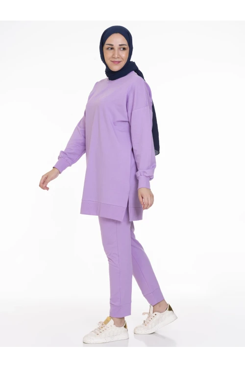 Bisiklet Yaka Düz Uzun Kollu Kadın Tunik N001