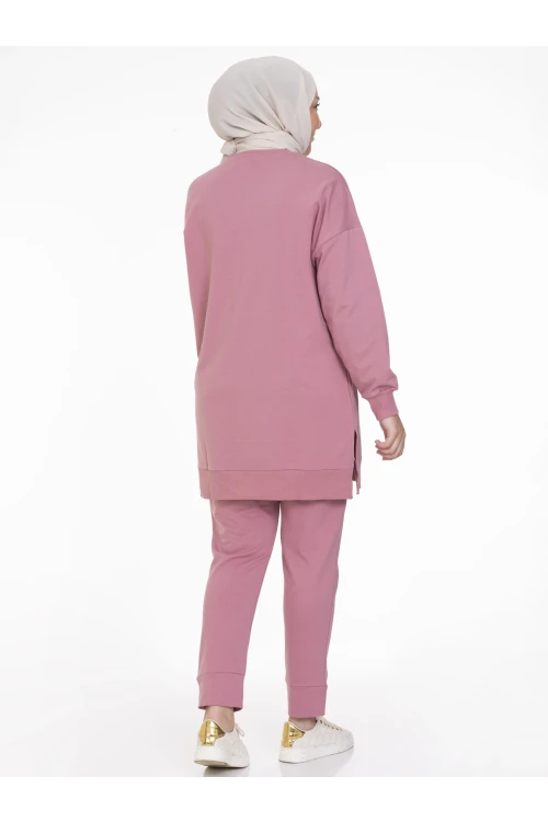 Bisiklet Yaka Düz Uzun Kollu Kadın Tunik N001