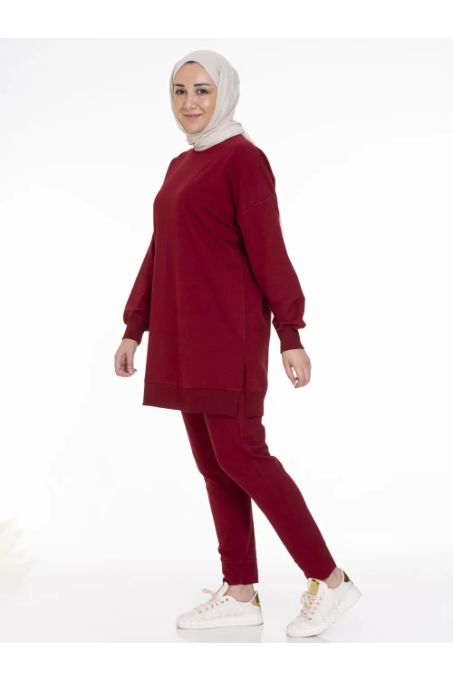 Bisiklet Yaka Düz Uzun Kollu Kadın Tunik N001