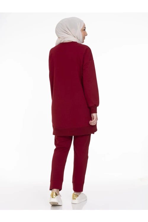 Bisiklet Yaka Düz Uzun Kollu Kadın Tunik N001