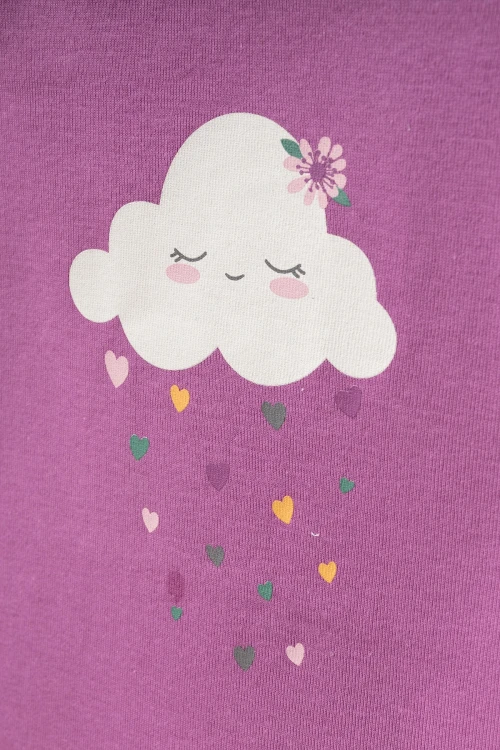 Bulut Baskılı 2li  Penye Tulum 1019