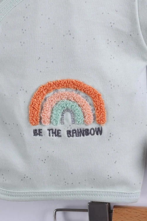 Bulut İşlemeli Kız Bebek 5li Set 9003