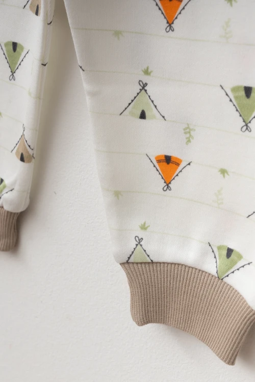 Çadır Desenli Uzun Kol Pijama Takımı 74165