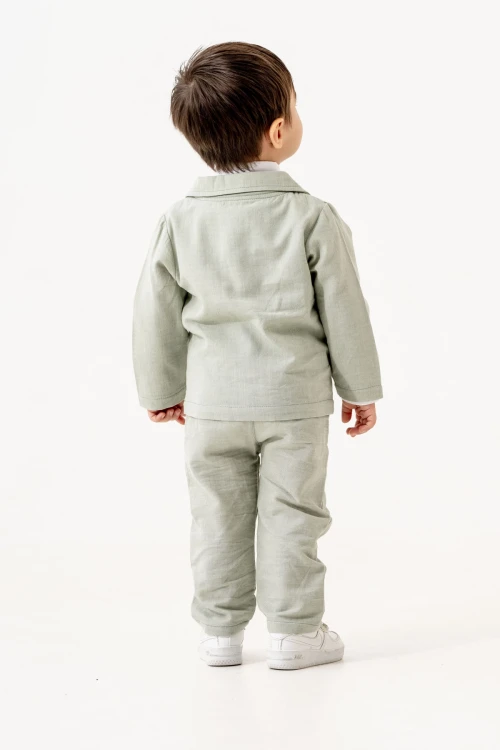 Ceketli Papyonlu Müslin Takım 6608