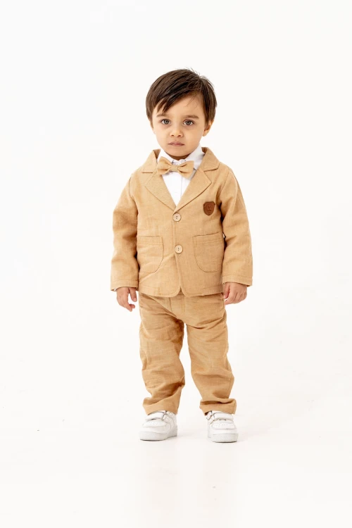 Ceketli Papyonlu Müslin Takım 6608