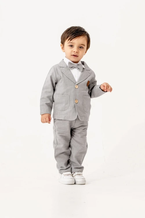 Ceketli Papyonlu Müslin Takım 6608