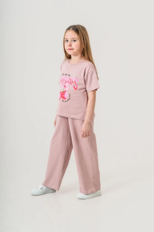 Cherries Baskılı Kız Çocuk Takım 035