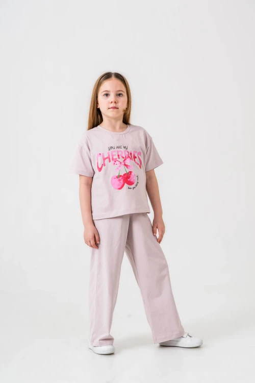Cherries Baskılı Kız Çocuk Takım 035
