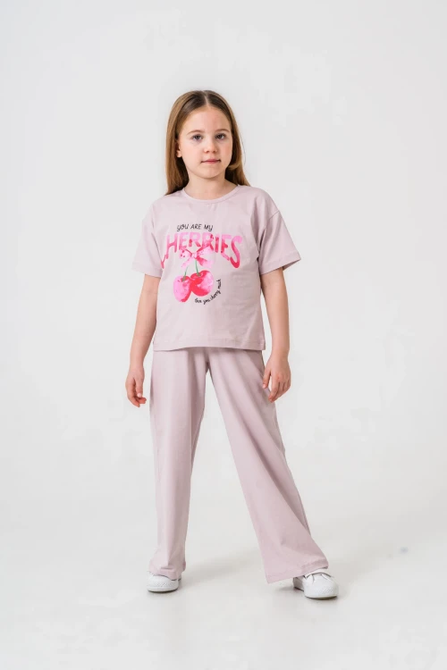 Cherries Baskılı Kız Çocuk Takım 035