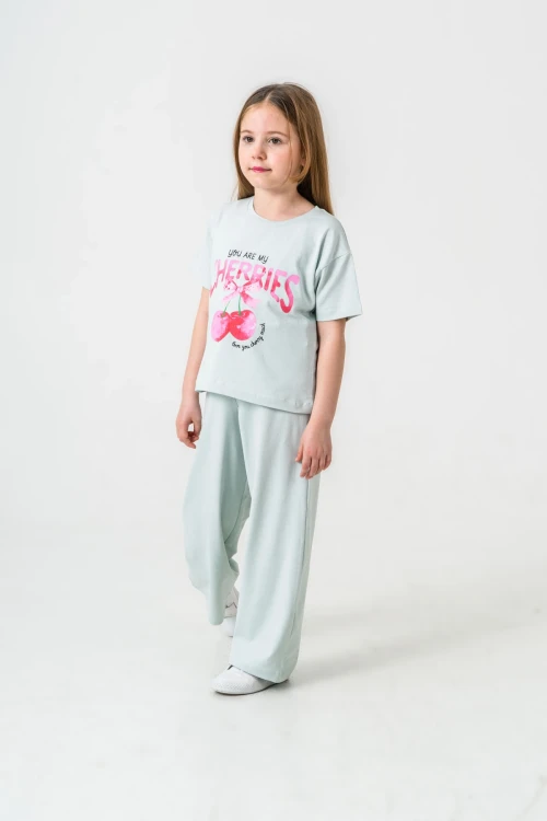 Cherries Baskılı Kız Çocuk Takım 035