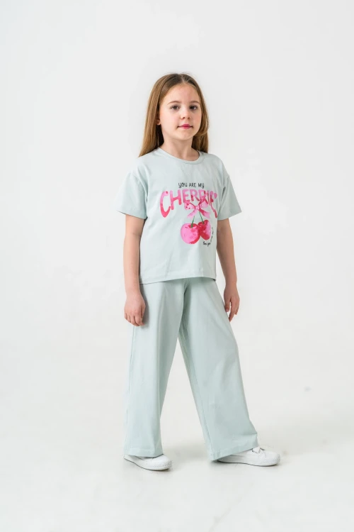 Cherries Baskılı Kız Çocuk Takım 035