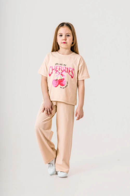 Cherries Baskılı Kız Çocuk Takım 035