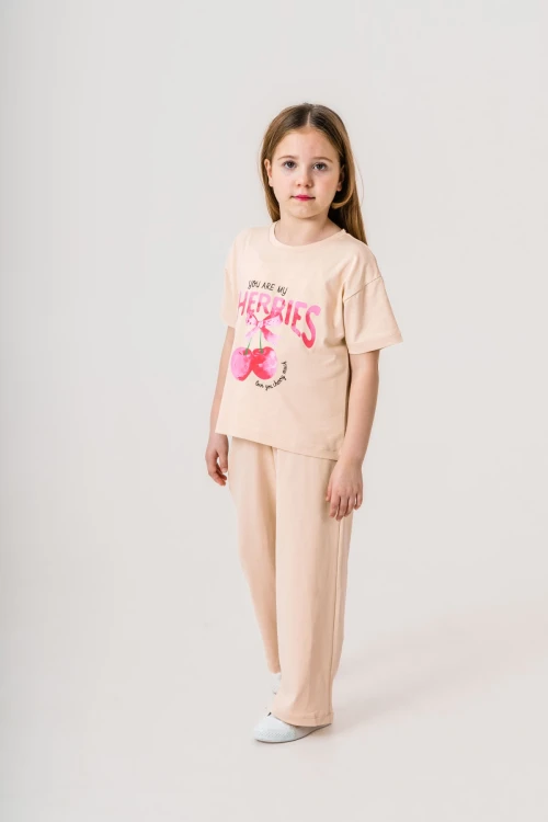 Cherries Baskılı Kız Çocuk Takım 035