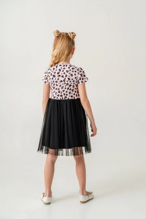 Çiçek Desenli Bolero Detaylı Kız Çocuk Elbise 008