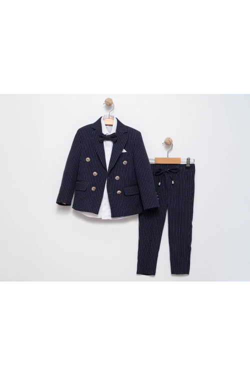 Çizgili Ceketli Takım Elbise 5696