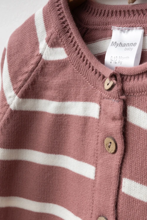 Çizgili Hırkalı Triko Takım 4037