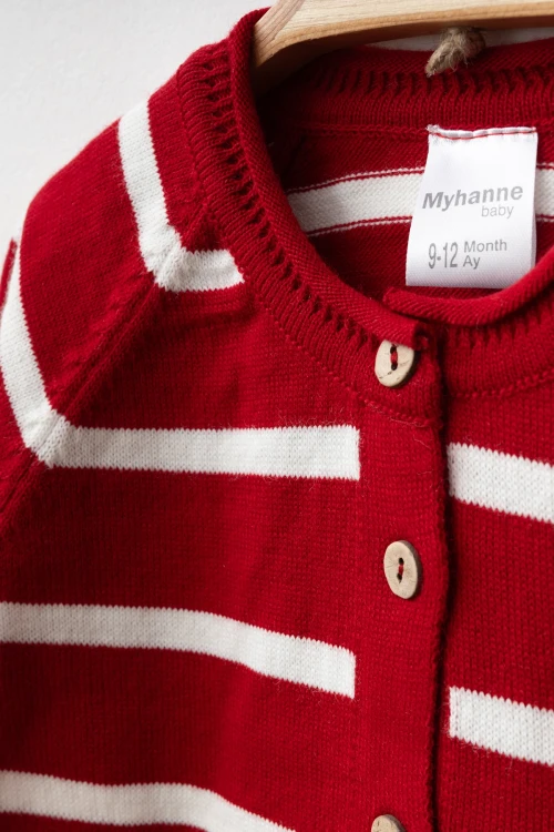 Çizgili Hırkalı Triko Takım 4037