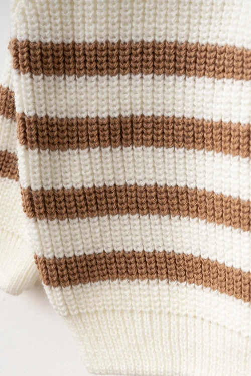 Çizgili Triko Kazak 4099