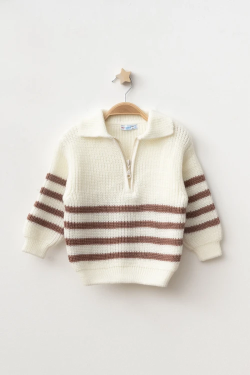 Çizgili Triko Kazak 4099