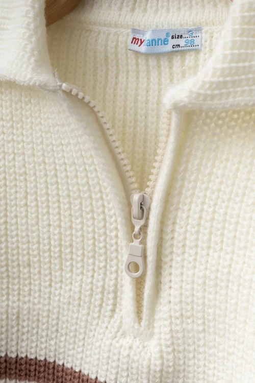 Çizgili Triko Kazak 4099