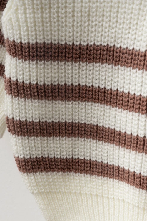 Çizgili Triko Kazak 4099