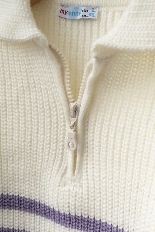 Çizgili Triko Kazak 4099