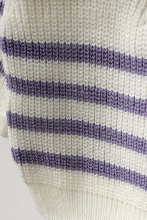 Çizgili Triko Kazak 4099