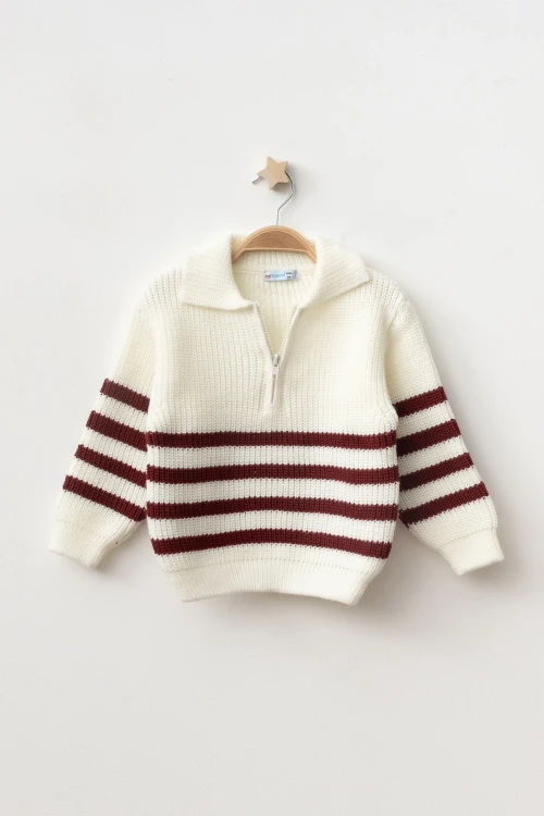 Çizgili Triko Kazak 4099