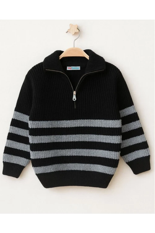 Çizgili Triko Kazak 4099