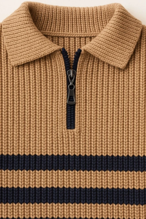 Çizgili Triko Kazak 4099