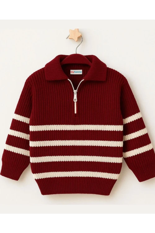 Çizgili Triko Kazak 4099